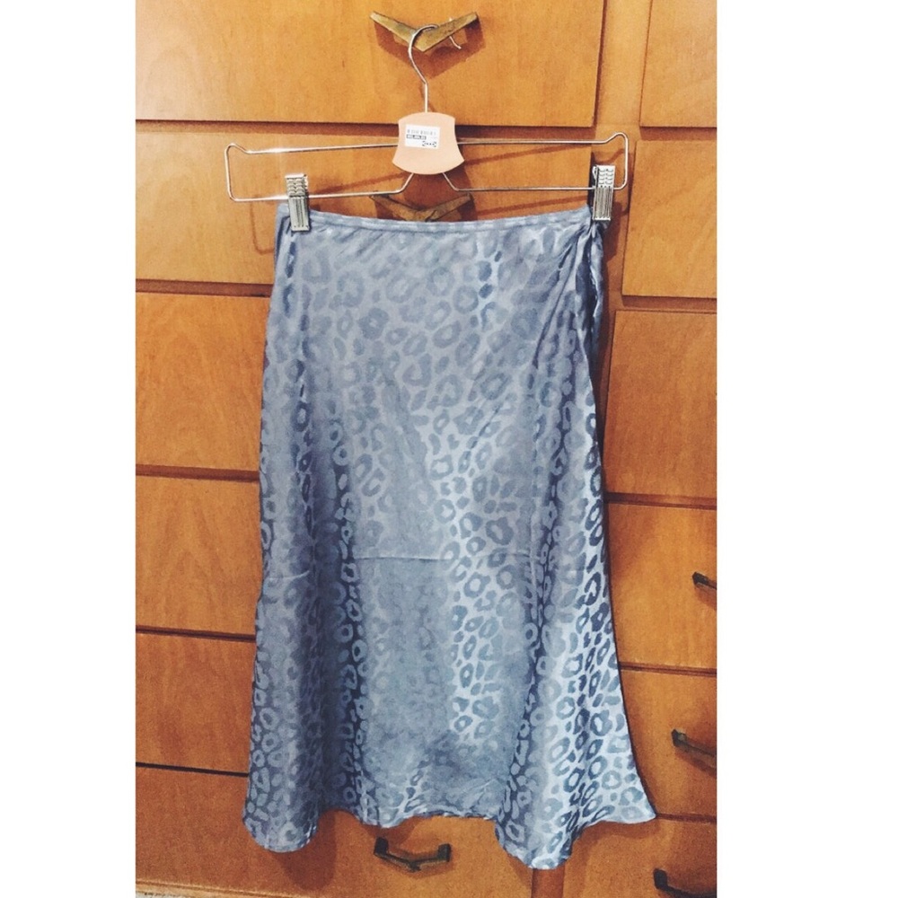 Leopard Silk Skirt